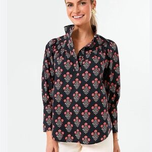 Tuckernuck Black Dahlia Corrigan Blouse size Large
